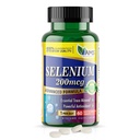 America Medic & Science Selenium 200 mcg (1 pakkaus 60 tablettia) Puhdas ravintolisä miehille ja naisille, Essential Trace Mineral and Powerful Antioxidantti Paras immuunitukea ja Kilpirauhasen terveys