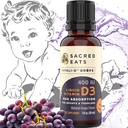 D-vitamiinitipat pikkulapsille - 400 IU Per Drop, Natural & Sugar Free in MCT Oil for Best Imeytyminen. 880 Palvelua. Helppo ottaa nestemäinen D3 täydentää vauva & taaperot (Grape)