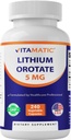 Vitamaattinen Litium Orotate 5 mg, 240 Kasviskapselia, ei-GMO, gluteeniton.
