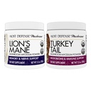 Isäntä puolustus Bundle leijonan Mane Powder, 3,5 oz & Turkey Tail Mushroom Powder, 3,5 oz - Tuki aivojen terveys, muisti & Focus - Tuki Ruoansulatus-ja immuuniterveys
