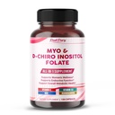 Ultra Myo & D-Chiro Inositoli kanssa Folaatti, C-vitamiinia & D3 - All-in-1 täydentää terveitä sykliä, Hormonaalinen tasapaino & Metabolinen tuki - Valmistettu Yhdysvalloissa- 150 kapselia