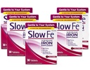 Slow Fe Slow Release Iron Supplement, High Potency, kerran päivässä, Hellävaraisesti, 30 tablettia (Pack of 5)