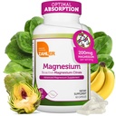 Zahler - Magnesium Supplement Capsules 200 mg (60 Count) Certified Kosher Bioactive Magnesium Citrate Max Imeytyminen - Natural Magnesium Mineral for Men & Women - Paras Magnesium Supplements