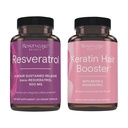 Varaus Kauneus, Resveratrol 500 mg, antioksidantti täydentää sydämen ja soluihin 30 Caps & Keratin hiusten Booster Biotin & Resveratrol, hiusten ja kynsien kasvu täydentää 120 Caps