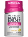 NeoCell hiukset, iho ja kynnet Kauneus rakentaja Collagen, Biotiini ja C-vitamiini, sisältää antioksidantteja, Gummy, sitruuna, 60 Count, 1 pullo