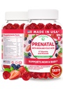 Lunakai USA Valmistettu prenataali vitamiineja Iron & Foolihappo - herkullinen raskaus Multivitamiini Gummies naisille, 60