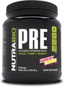 NutraBio PRE Treenout Powder - Vanha Formula-kestävä energia, Mental Focus, Endurance - Beta Alanine, Creatiini, Kofeiini, Electrolyytit - 20 Tarjoilut - Vadelma sitruunamehu