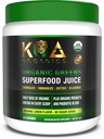 Vihreät Superfood Juice Powder - USDA Organic Super Greens Powder with Spirulina, Klorella, Matcha, Wheat Grass, Diveral Enzymes & Probiootit - Sitruuna Flavor -30 ServQ