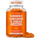 Kurkumalliset Gummies aikuisille ja lapsille ...Max Strength Turmeric and Ginger Supplement 