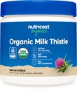 Nutricost Organic Milk Thistle (Silybum Marianum) 8 oz / kontti (ei maustettu) - Ei-GMO, Gluteeniton
