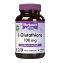 Bluebonnet Nutrition L-Glutatione 100mg, Free-Form Amino Acid, ilmaisen radikaalin suojan, soijaton, gluteeniton, ei-GMO, Kosher Certified, Vegan, 30 kasvikapselit, 30 tarjoilua