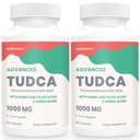 TUDCA Liver Supplements 1000 mg Bile Saltts for Liver Cleanse Detox-Milk Thistle Herbal Blend Fulvic ja Humira Liver, Ruoansulatuskanavan 120 Vegaanikapselit