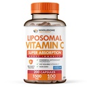 Terveellinen hyvinvointi Liposomaalinen C-vitamiinin kapselit (200 pilleriä 1500 mg puskuroitu) Imeytyminen, immuunijärjestelmä ja kollageenin Booster, suuri annos rasvaa liukenematon immuuni tuki askorbiinihappo, luonnollinen vegaaninen