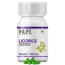 INLIFE Licorice Root Extract (Yastimadhu) Standardoitu yli 20% Glycyrrhizinic Acid Supplement, 500 mg - 60 Kasvissyöjän kapselit
