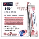 NATURAL TARGET Probiootit - naisille Prebiootit-ja-Probiootit-Powder, 100-biljoonia-CCFUs 45-päivä-Supplly, naisten-Probiootti D-Mannose ja karpalo virtsatie / Gut / digestiivinen terveys