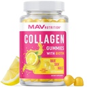 Collagen Gummies naisille 200 mg Hydrolysed Collagen + 2500 mcg Biotiini, C-vitamiini, E & Sinkki ...