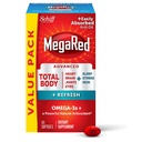 MegaRed Omega-3 Blend koko kehon + Päivitä 500 mg Softgels (65 Count in a Bottle), helposti absorbed Krill Oil, tukea sydän, nivelet, aivot & silmät