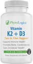 D3-vitamiinia K2 5000 IU:n lisäravinteena kalsium, gluteeniton, ei-muuntogeeniset formulat, korkea teho, luun terveys, sydämen terveys, immuunituki, 60 kapselia