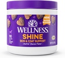 Wellness Barkin' Bacon Flavored Soft Chew Skin & takki täydentää koirille, 90