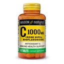 MASON NATURAL C 1 000 mg Plus Rose HIPS ja Bioflavonoids Complex - tukee tervettä immuunijärjestelmää, antioksidantti ja Essential Ravintoaine, 90 tablettia