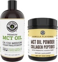 Vasen Coast Performance 32oz Premium MCT öljy ja 16oz Vanilla MCT + Collagen Powder