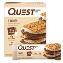 Quest Nutrition S'mores Protein Bar, 21g proteiinia, 4g Net Carbs, 1g sokeria, Gluteeniton, Keto Friendly, 4 Count