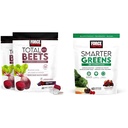 Force Factor Total Beets Soft Chews Beetroot, Rypäleensiemenuute, Antioksidantit, nitraatit, L-Citrulline, 120 Count, 2-Pack and Smartter Greens Superfood Chews 25+ Superfoods, Probiootit, Antioksidantit, ja kuitu, 60 Count