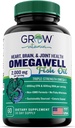 Kasvata vitamiinia Triple Strength Omega 3 Fish Oil, 800 mg EPA 600 DHA täydentää sydämen, aivojen ja immuuni tukea, Absorbable Triple Strength, kestävästi Lähde - Mini Softgels - 30 päivän tarjonta