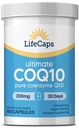 LifeCaps CoQ10 200mg - Ultimate CoQ10 - Ultra korkea imeytyminen Q10 täydentää - 60