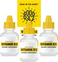 D-vitamiini drops Adult - vesi-liukoinen neste D3 drops - voimakas D-vitamiini neste drops - Ei Stir, ei-GMO, Kosher - D3 nestemäinen Lisää juomaan tai ruokaa, mauton - 12 kuukautta toimitus (3)