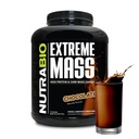 NutraBio Extreme Mass Gainer Protein Powder, 53G Protein, Clean Weight Gainer, lisätä lihasmassaa, Full Spectrum Amino Acid - suklaa, 6 punta