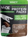 Vade Nutrition Dissolved Protein Packs - 100% Whey Isolate Protein Powder Suklaa Milkshake - Low Carb, Low Calorie, Laktoositon, Sokeriton, Rasvaton, Gluteeniton - 30 Packets to Go