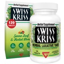 Swiss Kriss kasviperäisiä laksatiivisia tabletteja, hellävaraisia ja luonnollisia laksatiiveja ummetuksen lievittämiseen aikuisille ja lapsille yli 6-vuotiaille, toimii 6-12 tuntia, Senna laksatiivinen, 120 tablettia Yhteensä