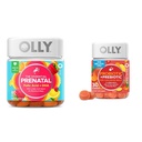 Olly The Essential Prenatal Gummy Multivitamiini, 30 päivän tarjonta (Gummies), Sweet, Foolihappo & Probiootti + Prebiootti Gummy, Ruoansulatuskanavan tuki ja Gut Health, 500 miljoonaa PMY, kuitu