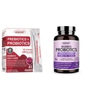 ZEBORA Probiootit - Naiset 100-Billion-CFU prebiootit, D-Mannose & Cranberry for digestive, Immuuni, Feminine UT Health Support, Ultimate Probiootti naisten hoito, soija & Gluteeniton, 45 Packets