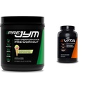 JYM Supplement Science Pre Jym Rainbow Sherbet Pre-Workout, 30 Palvelua & Vita JYM Multivitamiini urheilijoille, 60 tablettia Bundle