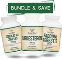 Double Wood Supplements Tongkat Ali, Fadogia Agrestis, ja Turkesterone Bundle - Ultimate Mies Health Bundle urheilullinen Performance Support