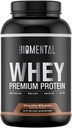Biomental Chocolate Whey Protein Powder - Rich Flavor lihasten kasvua & Recovery - Premium Fitness Nutrition täydennysosa - Zero Keinotekoisia makuja & makeuttajat - proteiini täydentää 2 kiloa