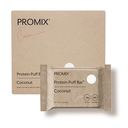 ProMix Nutrition Protein Puff Bars - Cococonut - Marshmallow Crispy Treat - Great Makeutus & Terve On The Go Välipala - Korkea proteiini & Low Calorie - Ilmainen Gluteenista, soijasta, & maissista - 12 Bars