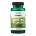 Swanson Quercetin & bromote hengitysteiden terveyden tuki-Aid Seasonal Immunosystem Health-Support Kolesterolitasot Normal Range 100 Caps (250 mg Quercetin/ 78 mg bromelain)