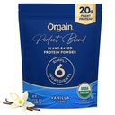 Orgain Organic Vegan Perfect Blend Protein Powder, 20g Clean Plant Protein, 6 Ingredients, <1g Sugar, Gluteeniton, ei-GMO; Ei keinotekoisia makuja, Stevia Extract, Dairy or Soy Ingredients- Vanilla