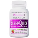 Relaxium Sleep Quick Maximum Strength Sulaa, Nopeasti toimiva unilääke 10 mg melatoniinia, Drug Free Dietary Supplement, Vegan, Gluteeniton, Valmistettu USA, 100 Tarjoiluja, Berry Flavor
