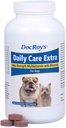 Doc Roy's Daily Care Extra, Advanced Multivitamiini koirille, tukee energiaa, immuuni, lihakset, luut ja aivot terveys, tarjoaa vitamiineja A C D3 E B Complex, rautasinkki magnesiumjodi, valmistettu USA 180 ct