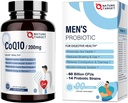 NATure TARGET Probiootit miehille 60 miljardia PMY:ää14 Kanta & CoQ10 200mg Softgels with PQQ Antioxidant for Heart-Health and Energy Production