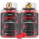 Brain & Mood Support Gummies, Super B Complex miesten ja naisten, kaikki B-vitamiini B1 B2 B3 B6 B7 Folate MethyB12 kanssa PABA, inositoli, koliini, tukee MTHFR Gene & Energy, Vegan, 120Ct