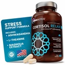 OmniBiotics Cortisol Supplement for Women and Men - High Cortisol Manager with Ashwagandha, L-Theanine, Magnolia Extract, Fosfatidyyliseriini tukemaan rentoutumista, rauhallisuus, Detox - 60 Vegaanikapselia