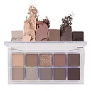 BINGBRUSH 10 väriä Tummanruskea harmaa silmävarjo pallet, korkea pigmentti Matte Shimmer silmävarjo, luonnon neutraali kiiltävä silmävarjo Ultimate meikki paletti, Vibrant muodostavat palettia Kit