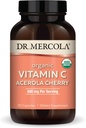 Tri. Mercola Organic C Acerola Cherry, 30 Servings (90 kapselia), 500 mg Per Serving, Ruokavalio Supplement, tukee tervettä Immuunifunktio, ei-GMO, Certified USDA Organic