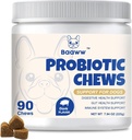 Probiootit koirille - Parantaa kutiavaa ihoa, korvat, Hiivatasapaino, Allergiat,Health Immuniteetti, Koira Gut Health, Ruoansulatusterveys prebiootit, Koirat Probiootit, Vähentää ripulia, 90 Chews (Pork)