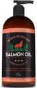 Wild Alaska Salmon Oil koirille, kissoille ja lemmikkieläimille 100% Natural Omega-3 Fish Oil täydentää DHA ja EPA edistää hip ja yhteinen toiminto, terve iho ja takki (32 oz)